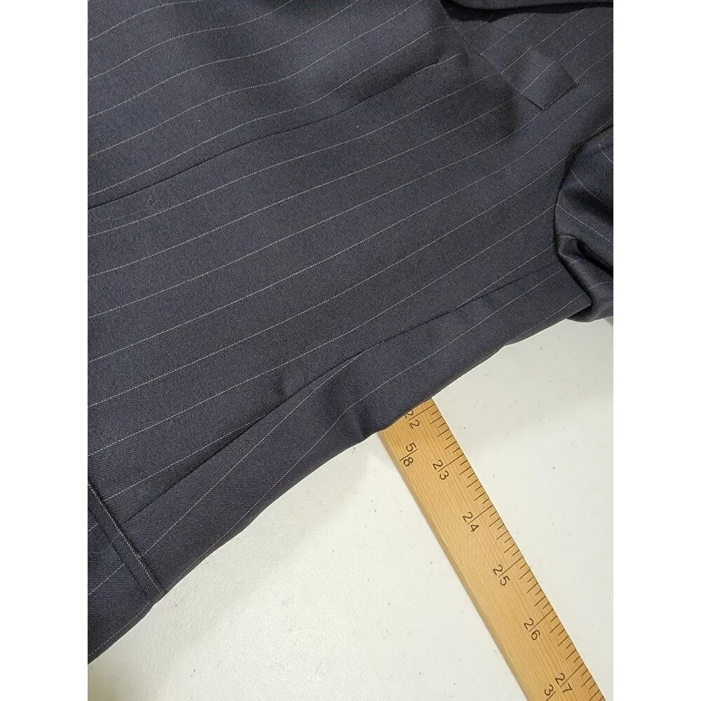 Lauren Ralph Lauren Men's Navy Wool Pinstripe Two Button Blazer Suit Jacket- 41R
